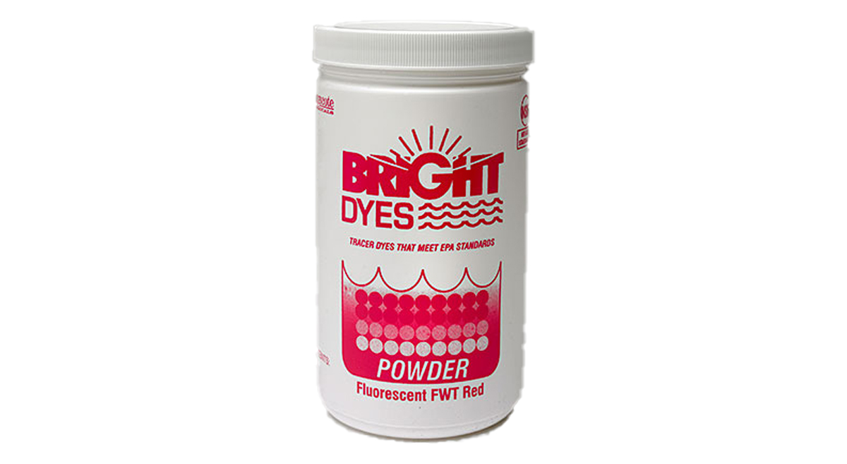Water Tracer Dye: Fluorescent Industrial Red - Tablets - Kingscote Chemicals